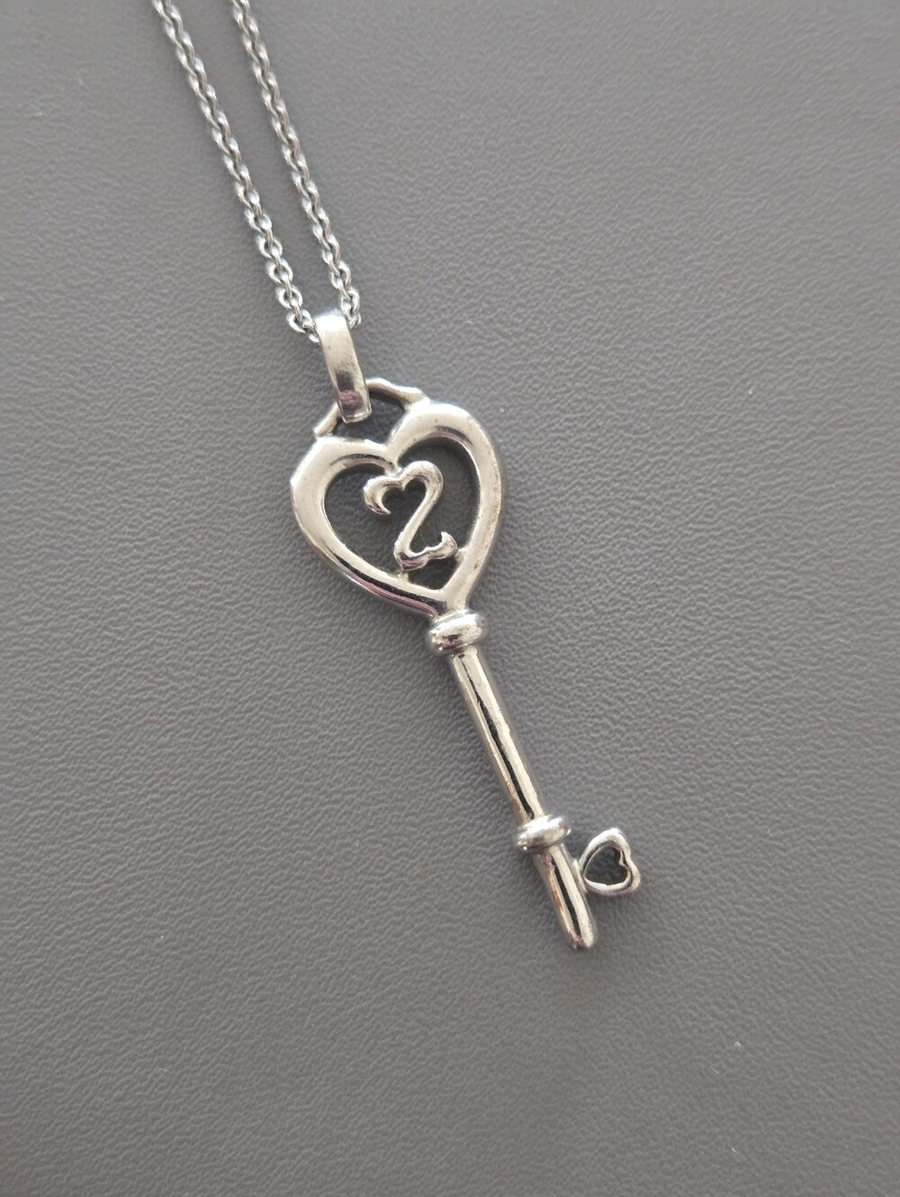 Vintage Jane Seymour Open Heart Key Necklace